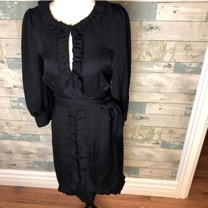 Marc By Marc Jacobs Elegant Black Ruffle Dress
